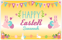 Thumbnail for Personalized Easter Placemat II - Easter Bunny - Yellow Background -  View