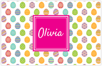 Thumbnail for Personalized Easter Placemat IV - Egg Pattern - Square Nameplate -  View