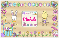 Thumbnail for Personalized Easter Placemat VI - Easter Bliss - Tan Background -  View