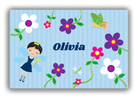 Thumbnail for Personalized Fairy Canvas Wrap & Photo Print IV - Flower Fairy - Black Hair Fairy I - Front View