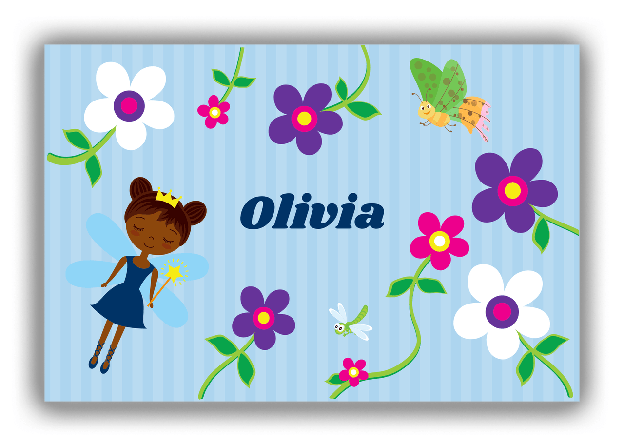 Personalized Fairy Canvas Wrap & Photo Print IV - Flower Fairy - Black Fairy I - Front View