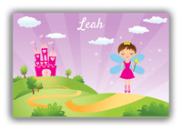 Thumbnail for Personalized Fairy Canvas Wrap & Photo Print V - Castle Heart - Brunette Fairy - Front View