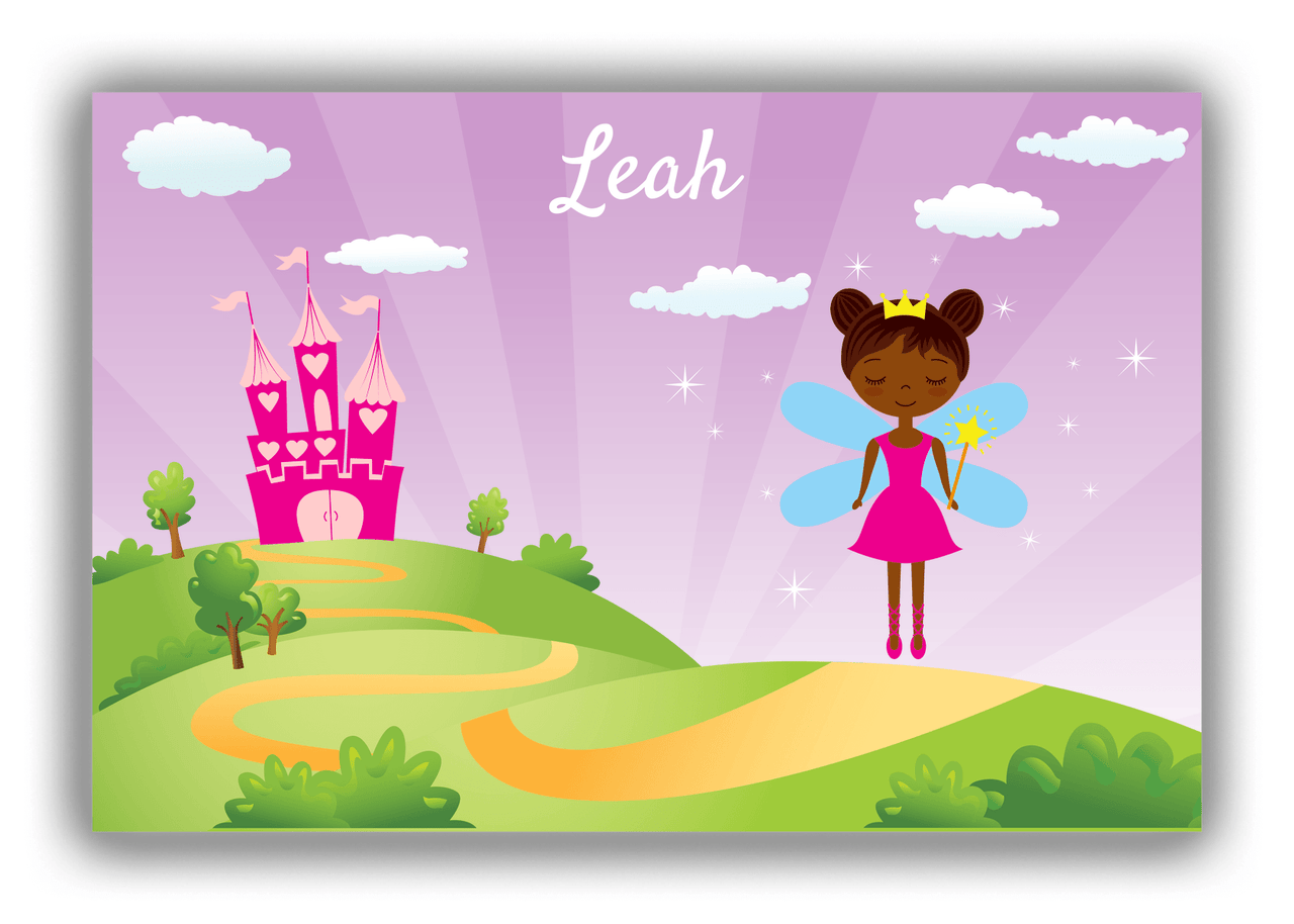 Personalized Fairy Canvas Wrap & Photo Print V - Castle Heart - Black Fairy I - Front View