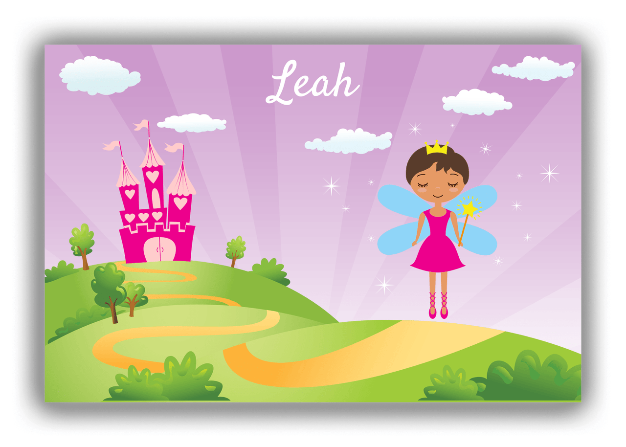 Personalized Fairy Canvas Wrap & Photo Print V - Castle Heart - Black Fairy II - Front View