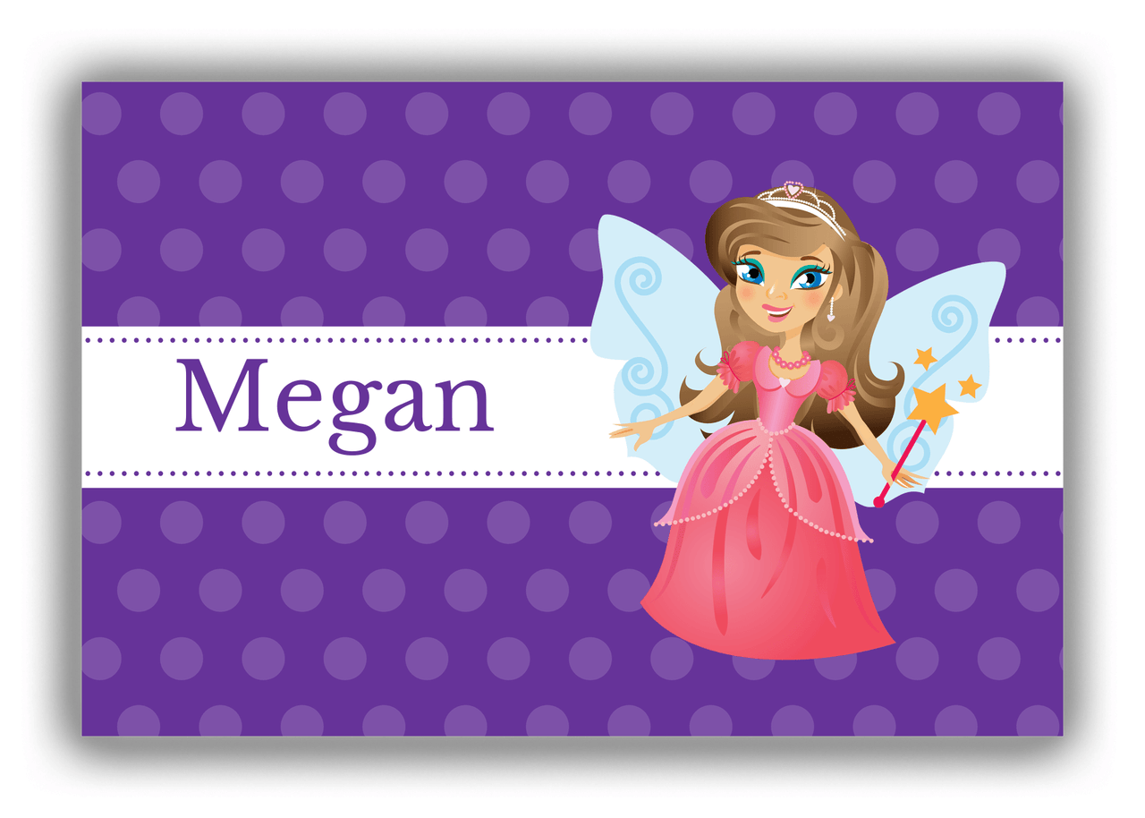 Personalized Fairy Canvas Wrap & Photo Print VI - Ribbon Fairy - Brunette Fairy - Front View