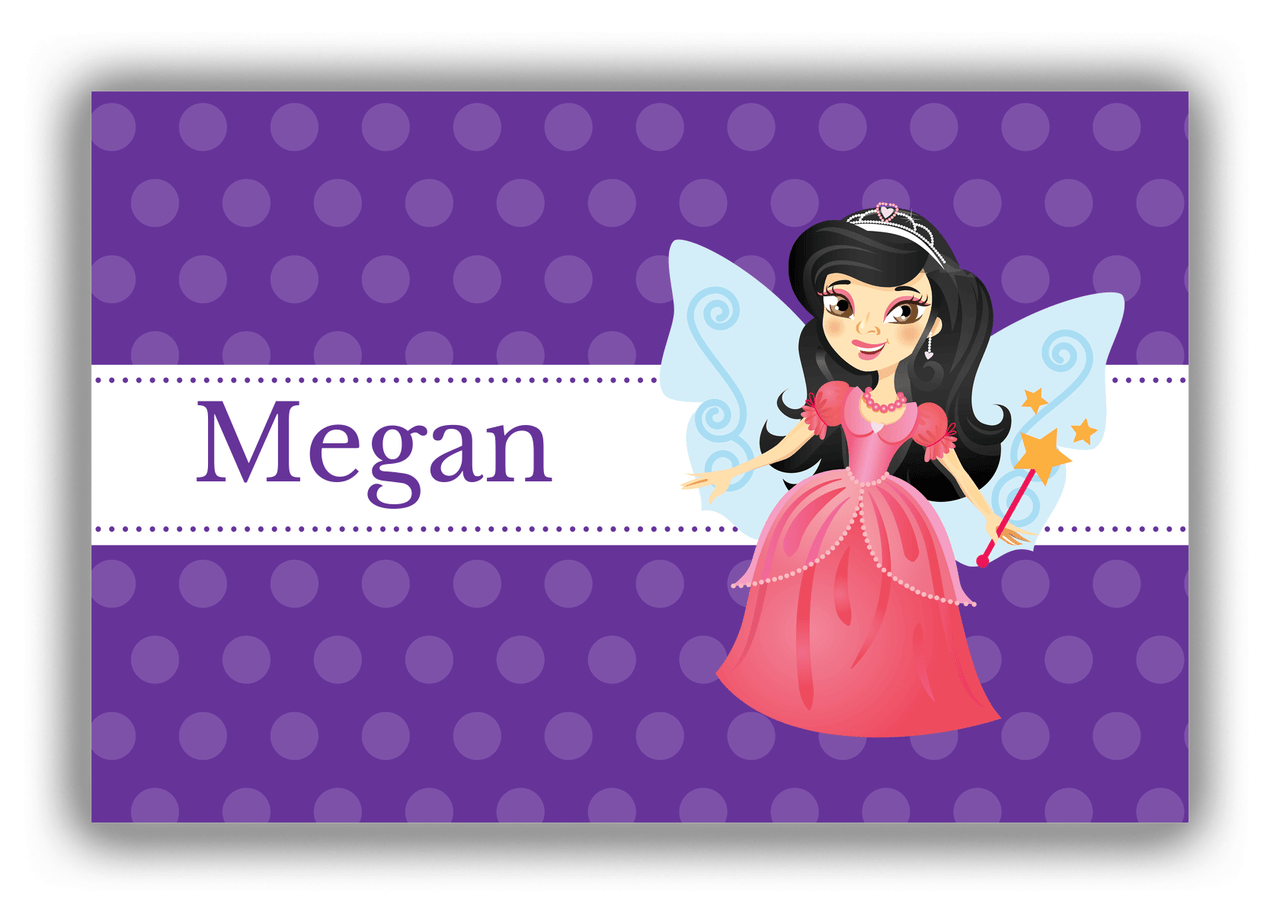 Personalized Fairy Canvas Wrap & Photo Print VI - Ribbon Fairy - Black Hair Fairy I - Front View