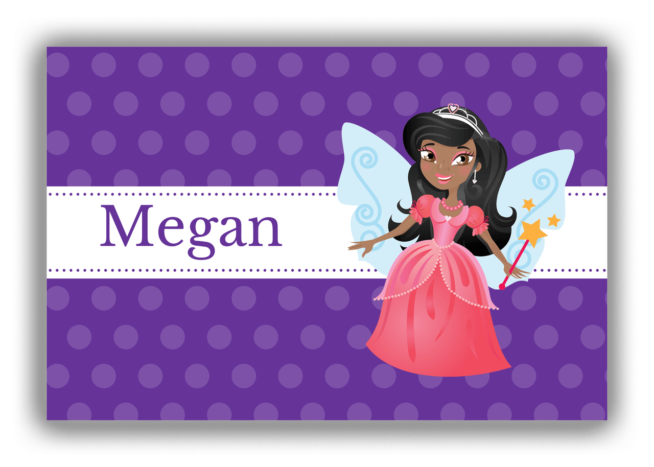 Personalized Fairy Canvas Wrap & Photo Print VI - Ribbon Fairy - Black Fairy II - Front View