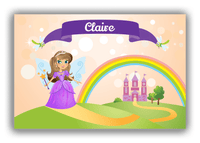 Thumbnail for Personalized Fairy Canvas Wrap & Photo Print VII - Dragonfly Ribbon - Brunette Fairy - Front View