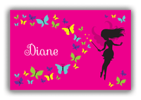 Thumbnail for Personalized Fairy Canvas Wrap & Photo Print VIII - Butterfly Fairy - Pink Background - Front View