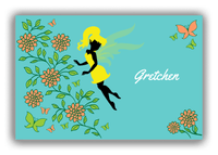 Thumbnail for Personalized Fairy Canvas Wrap & Photo Print X - Butterfly Fairy - Teal Background - Front View