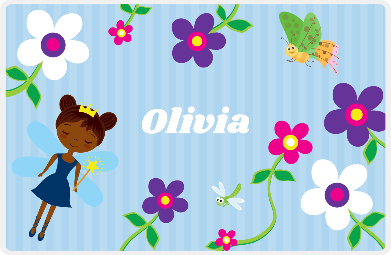 Personalized Fairy Placemat IV - Flower Fairy - Black Fairy -  View