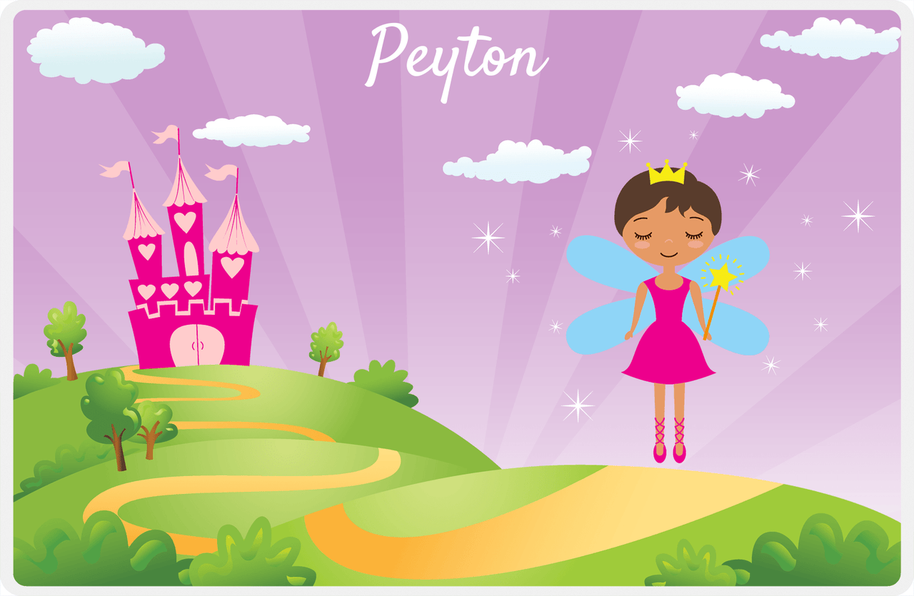 Personalized Fairy Placemat V - Castle Heart - Black Fairy II -  View
