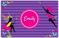 Thumbnail for Personalized Fairy Placemat IX - Purple Background - Horizontal Stripes -  View