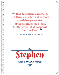 Thumbnail for Personalized Famous Quotes Notebook - Abraham Lincoln - Front View