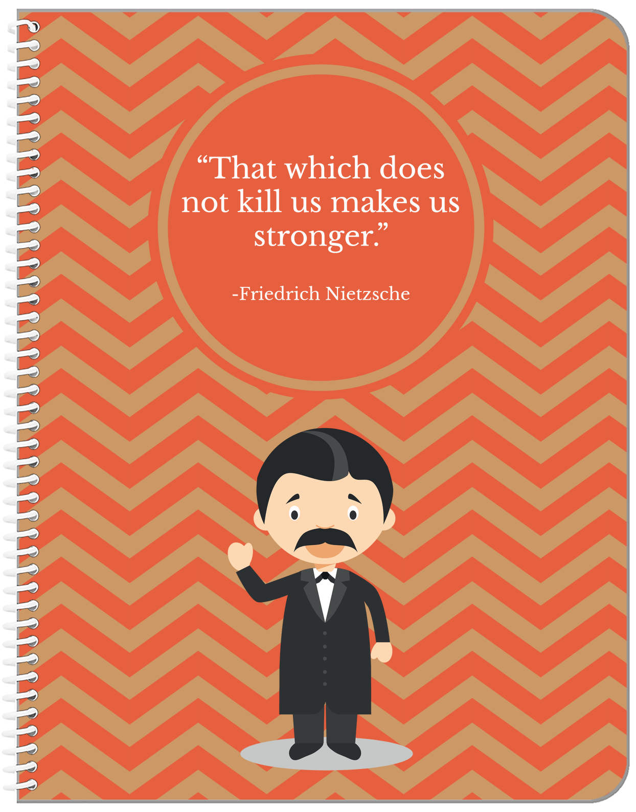 Famous Quotes Notebook - Friedrich Nietzsche - Front View