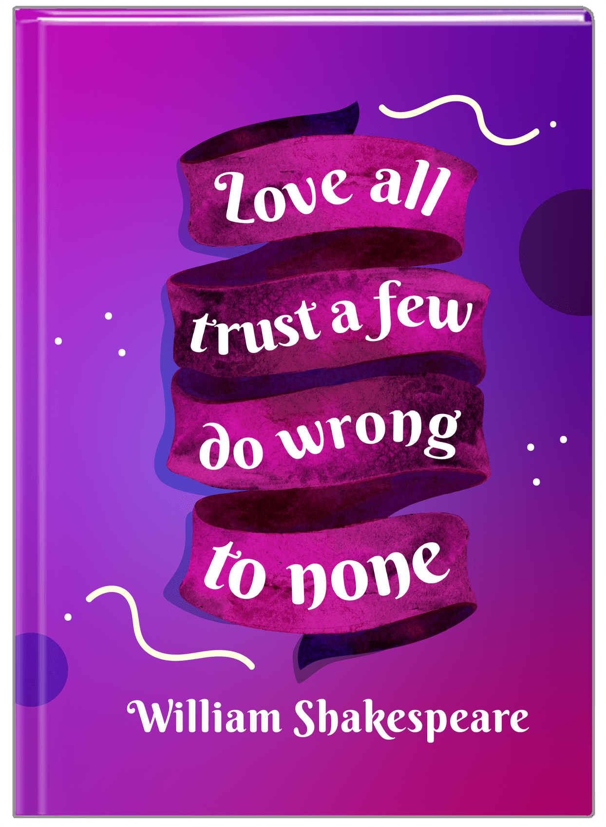 Famous Quotes Journal - William Shakespeare - Front View