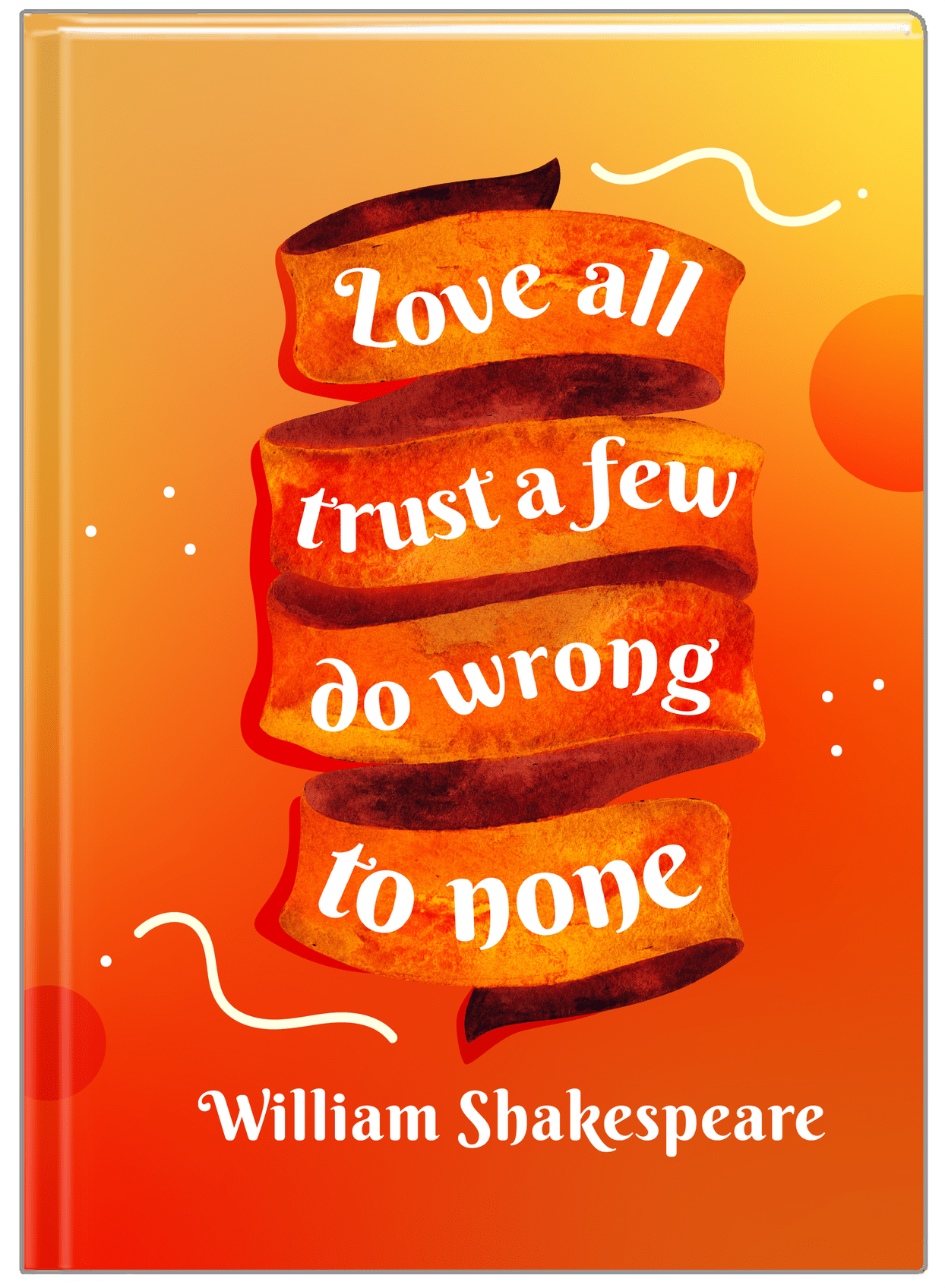 Famous Quotes Journal - William Shakespeare - Front View