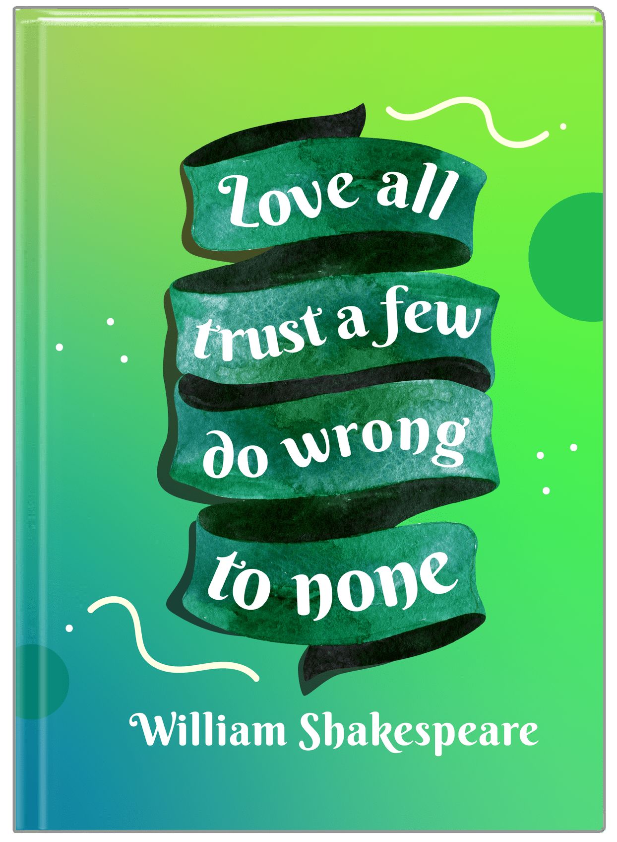 Famous Quotes Journal - William Shakespeare - Front View