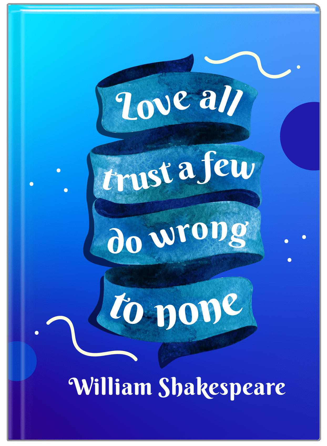Famous Quotes Journal - William Shakespeare - Front View