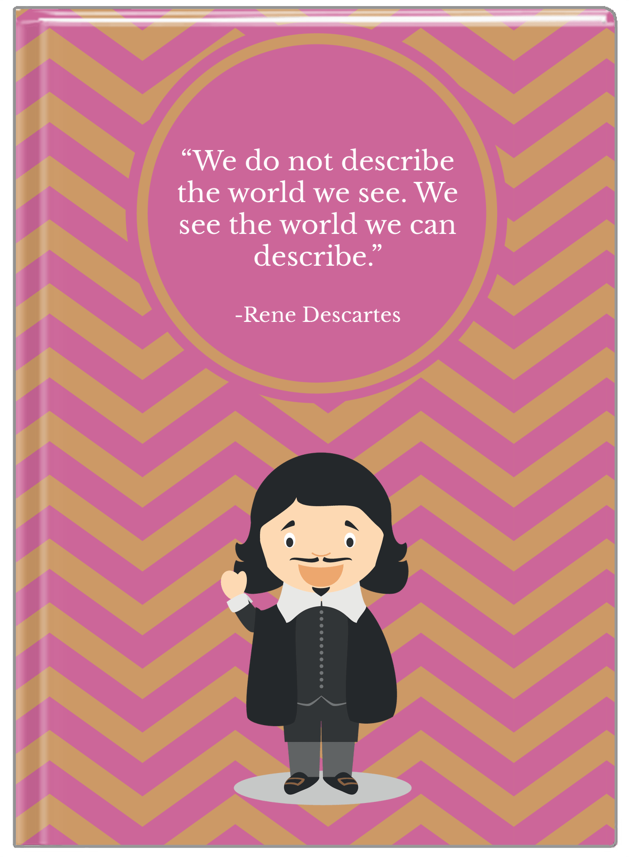 Famous Quotes Journal - Rene Descartes - Front View