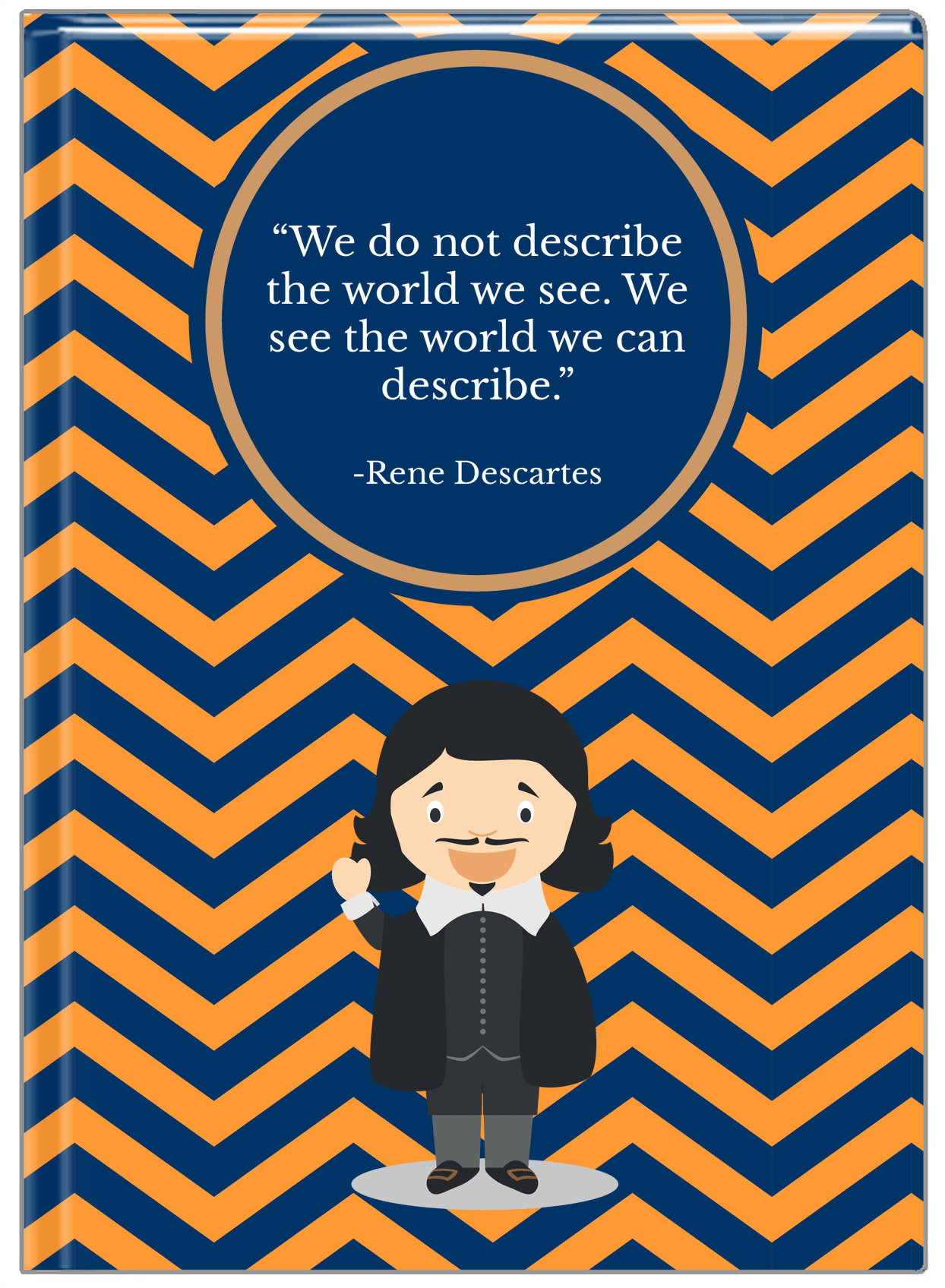 Famous Quotes Journal - Rene Descartes - Front View