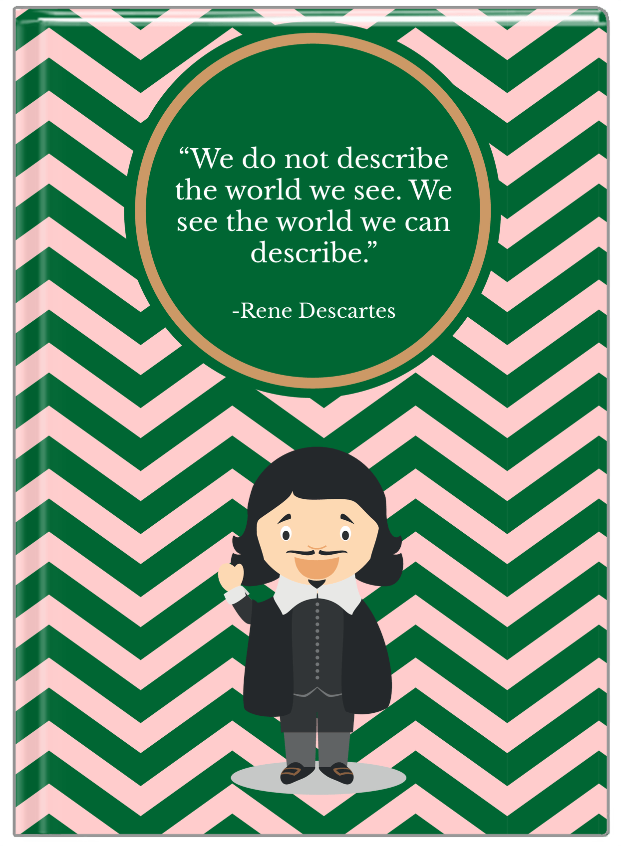 Famous Quotes Journal - Rene Descartes - Front View