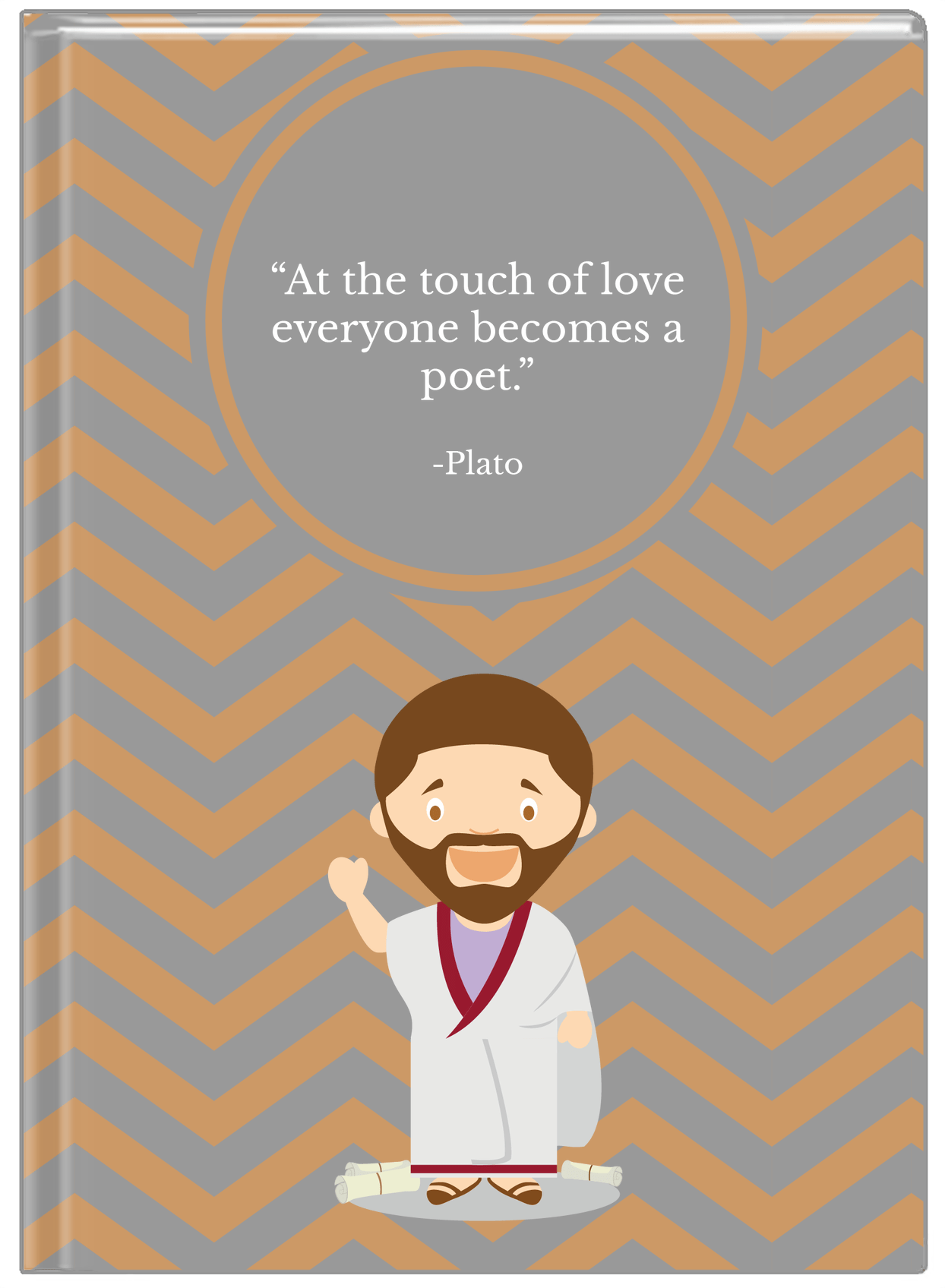 Famous Quotes Journal - Plato - Front View