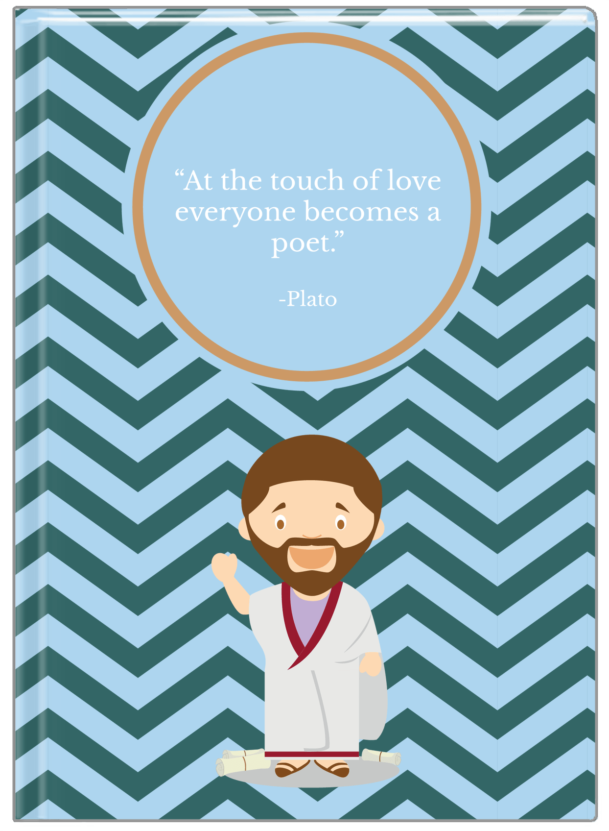 Famous Quotes Journal - Plato - Front View