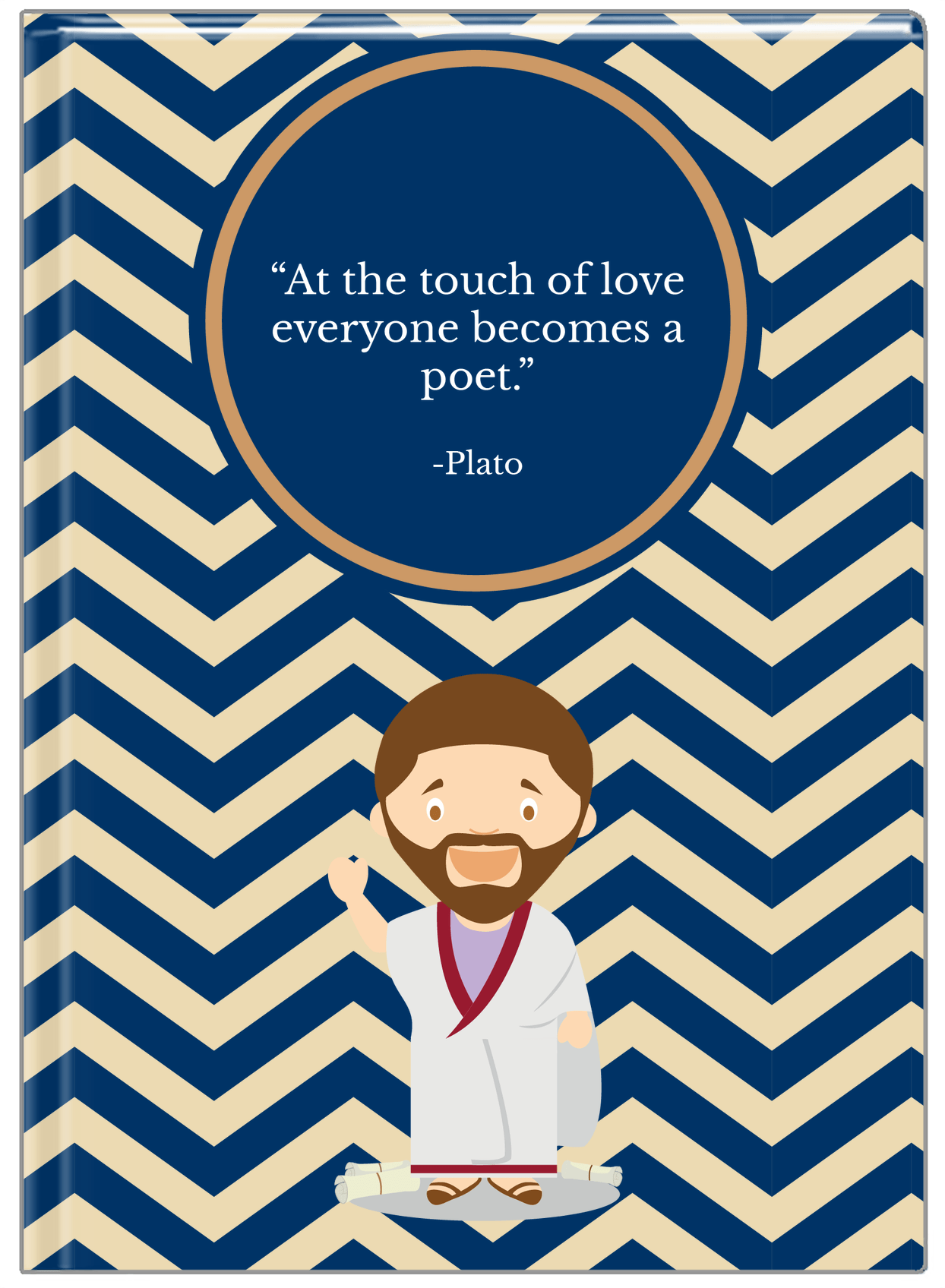 Famous Quotes Journal - Plato - Front View