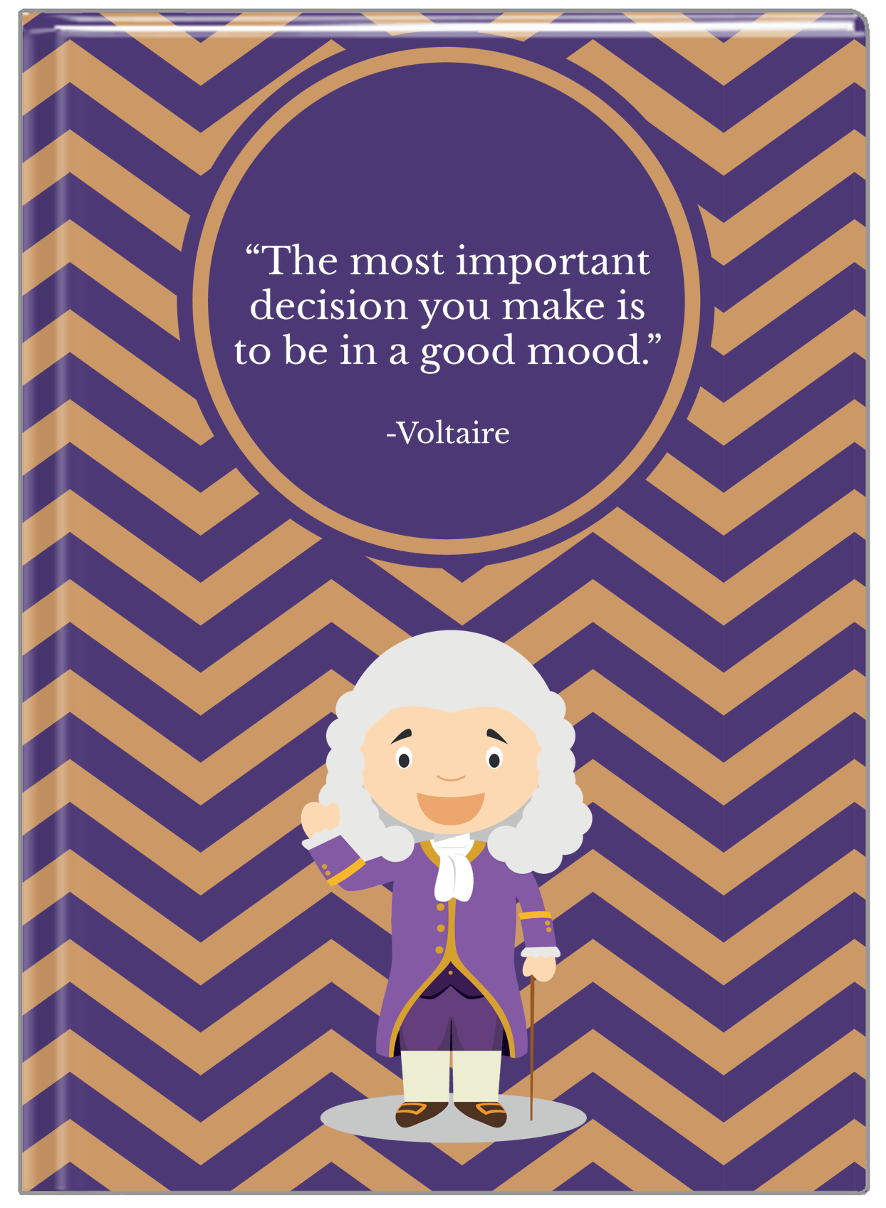 Famous Quotes Journal - Voltaire - Front View