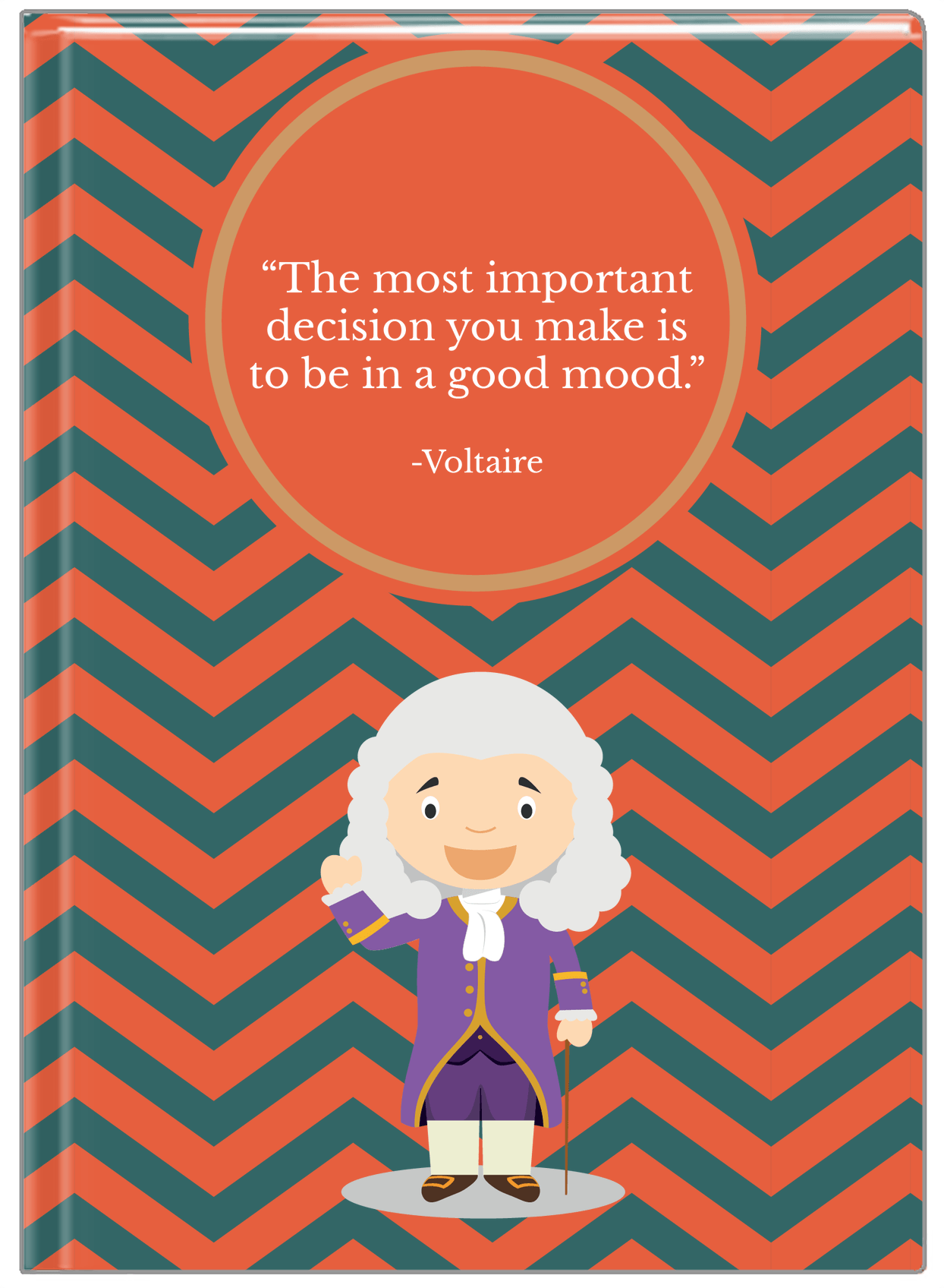 Famous Quotes Journal - Voltaire - Front View