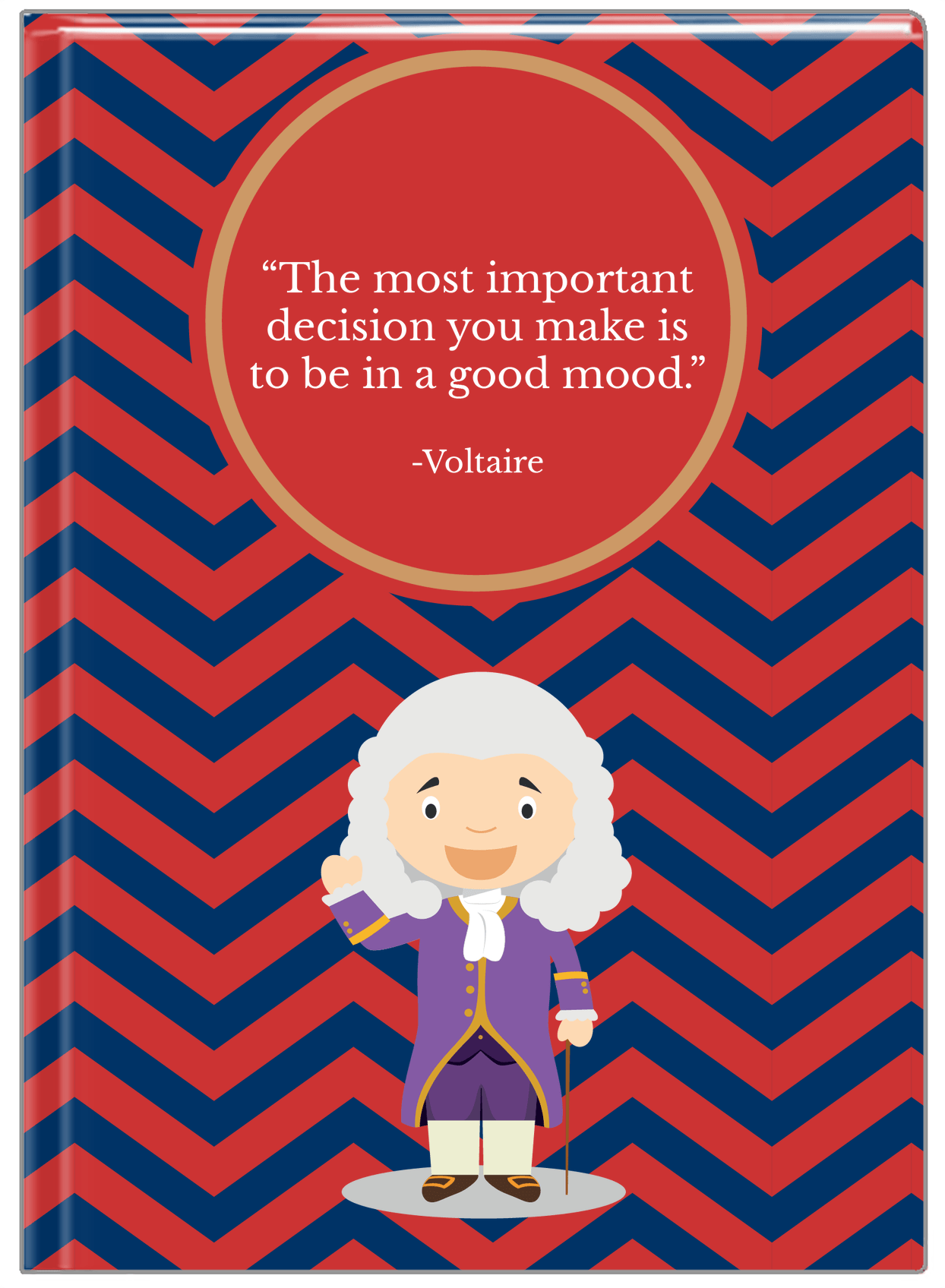 Famous Quotes Journal - Voltaire - Front View