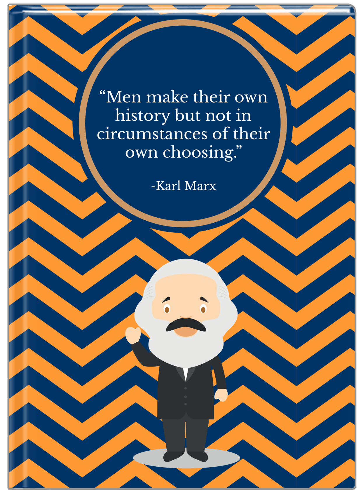 Famous Quotes Journal - Karl Marx - Front View