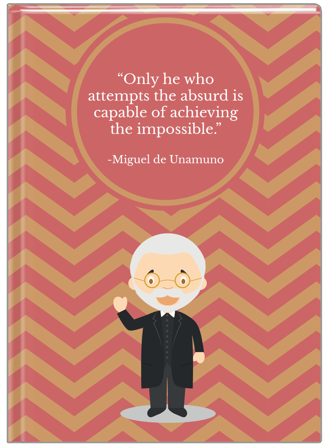 Famous Quotes Journal - Miguel de Unamuno - Front View