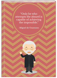 Thumbnail for Famous Quotes Journal - Miguel de Unamuno - Front View