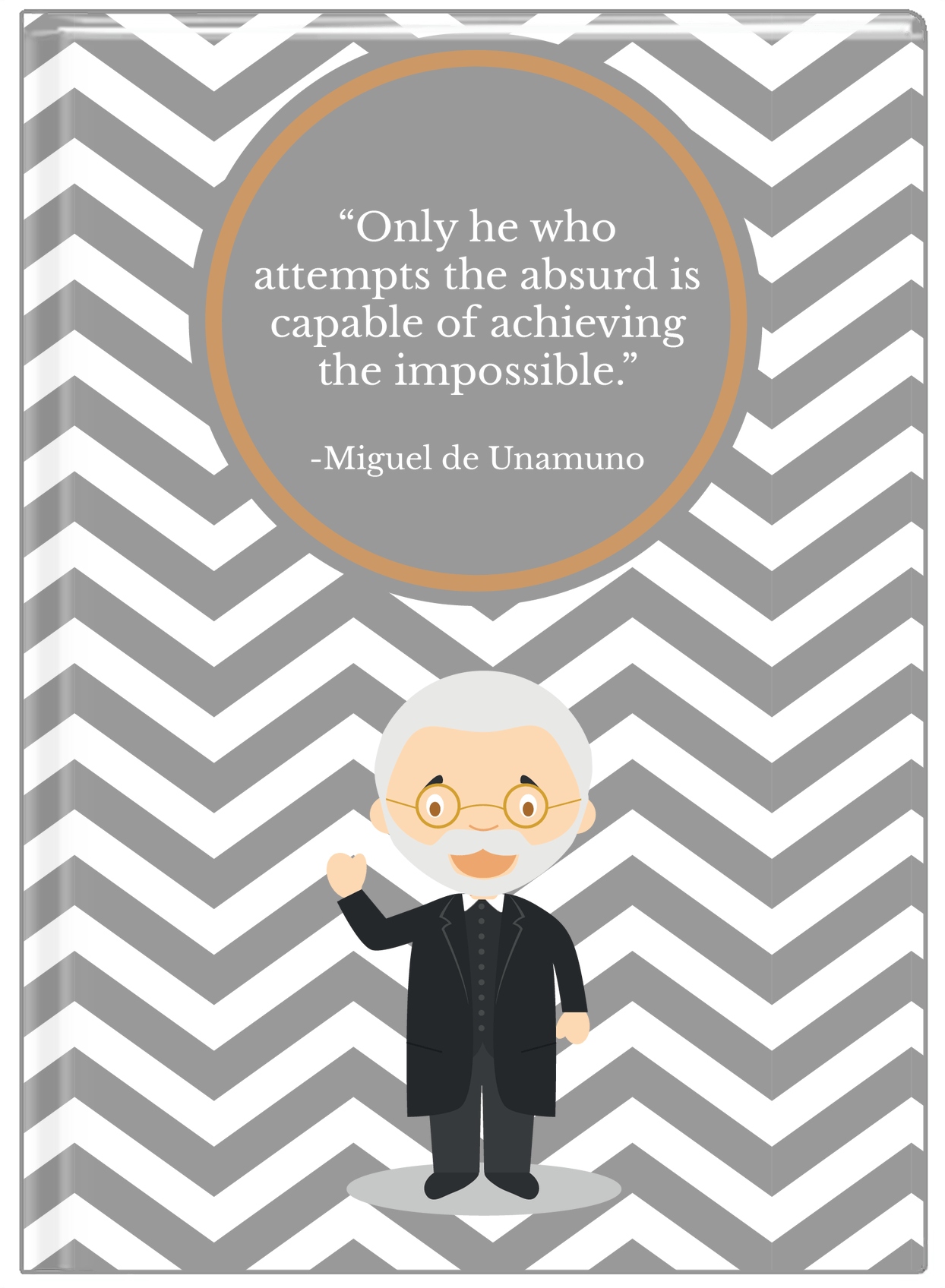 Famous Quotes Journal - Miguel de Unamuno - Front View