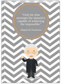 Thumbnail for Famous Quotes Journal - Miguel de Unamuno - Front View