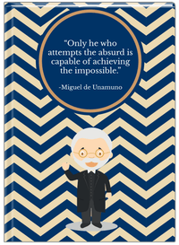 Thumbnail for Famous Quotes Journal - Miguel de Unamuno - Front View