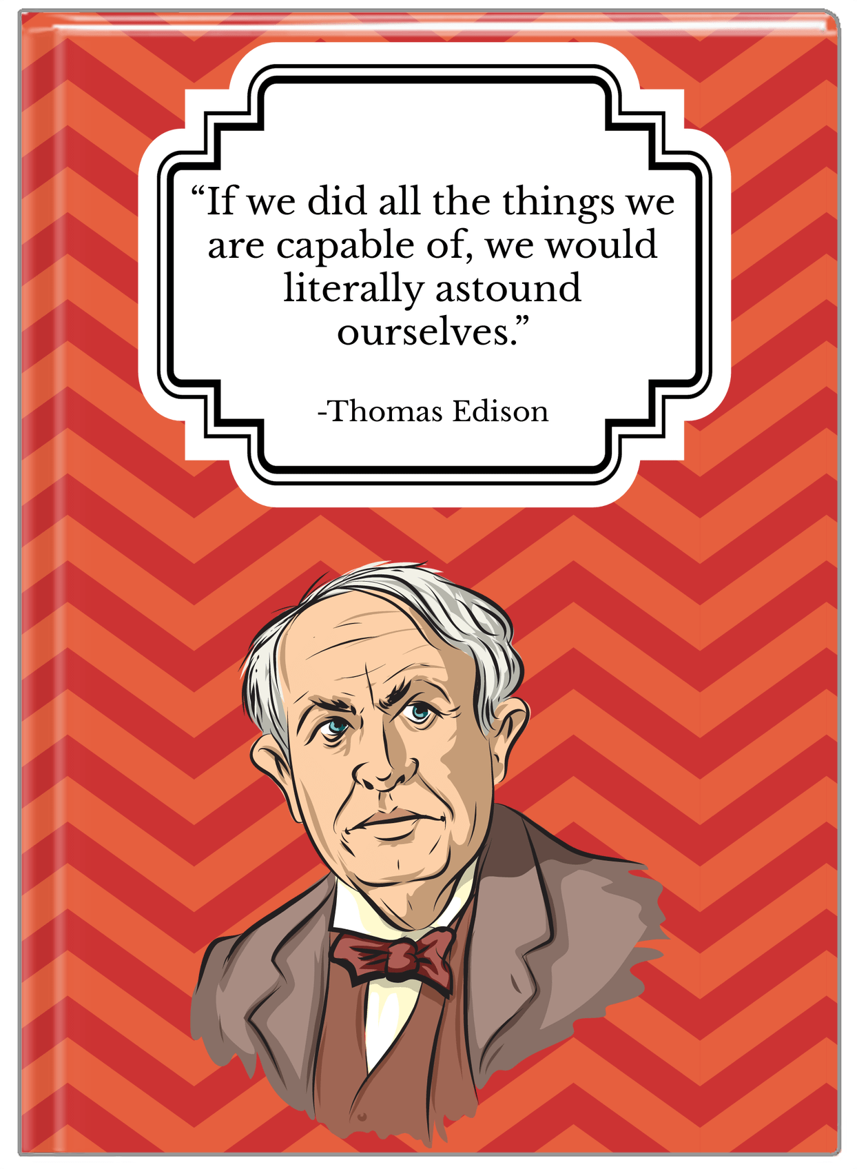 Famous Quotes Journal - Thomas Edison - Front View