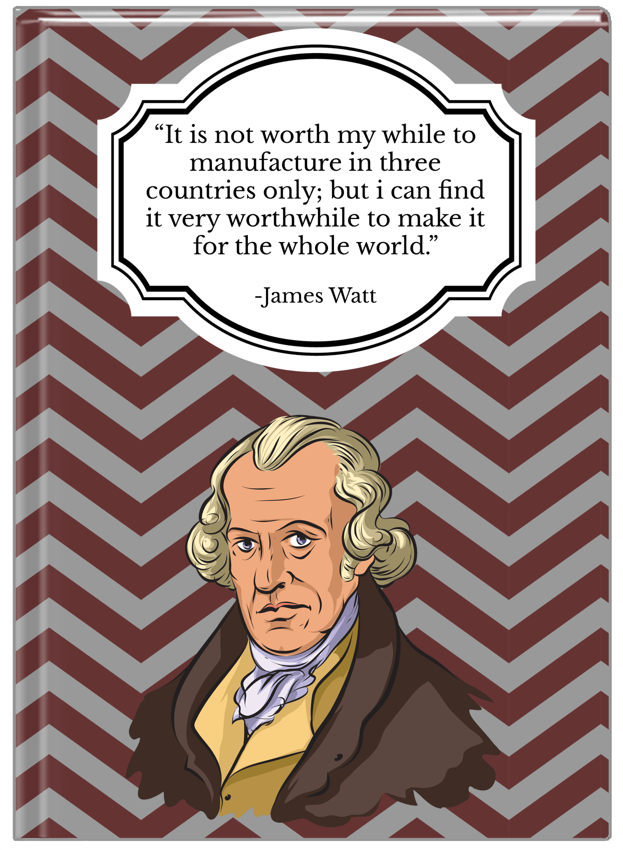 Famous Quotes Journal - James Watt - Front View