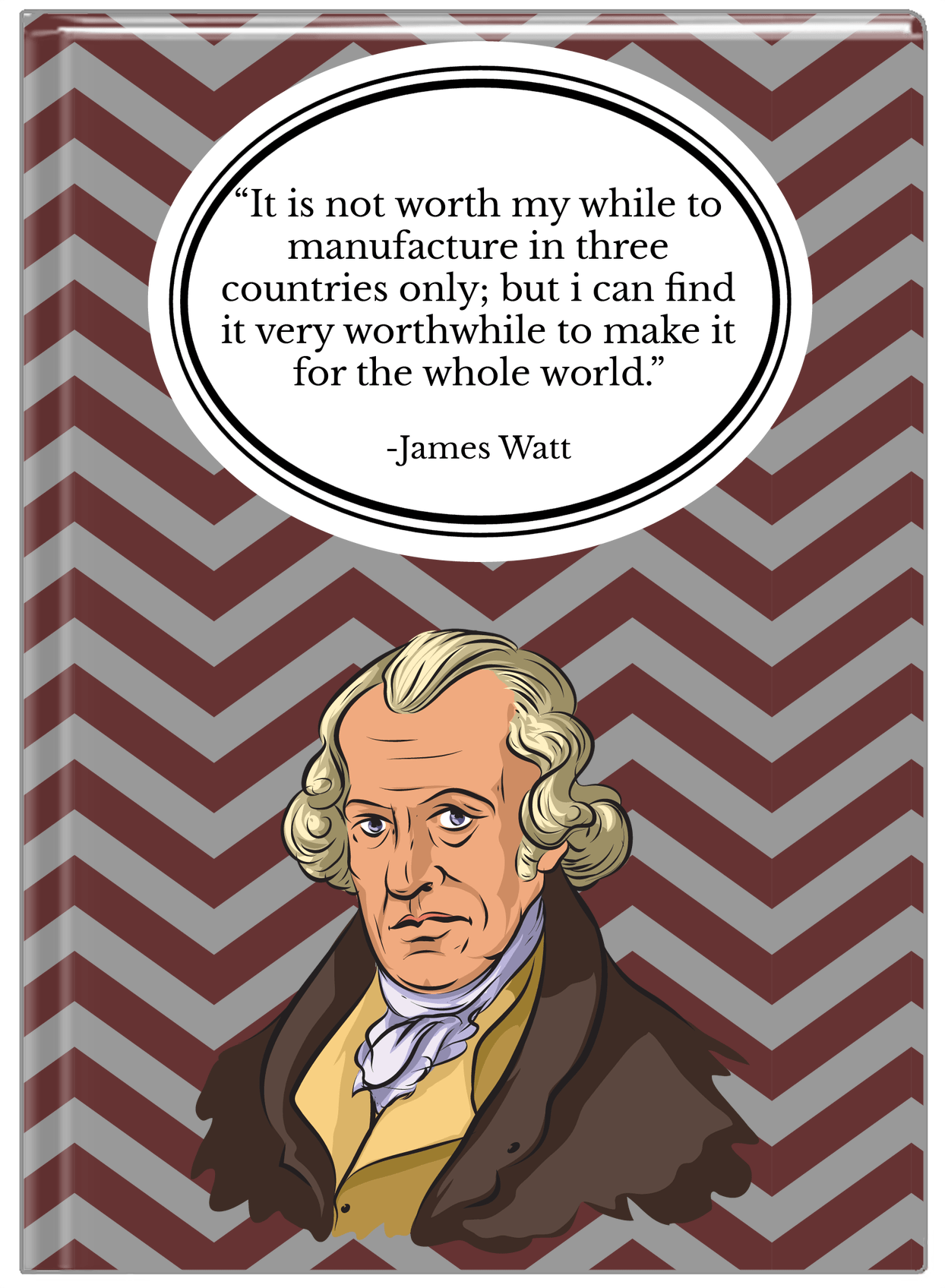 Famous Quotes Journal - James Watt - Front View