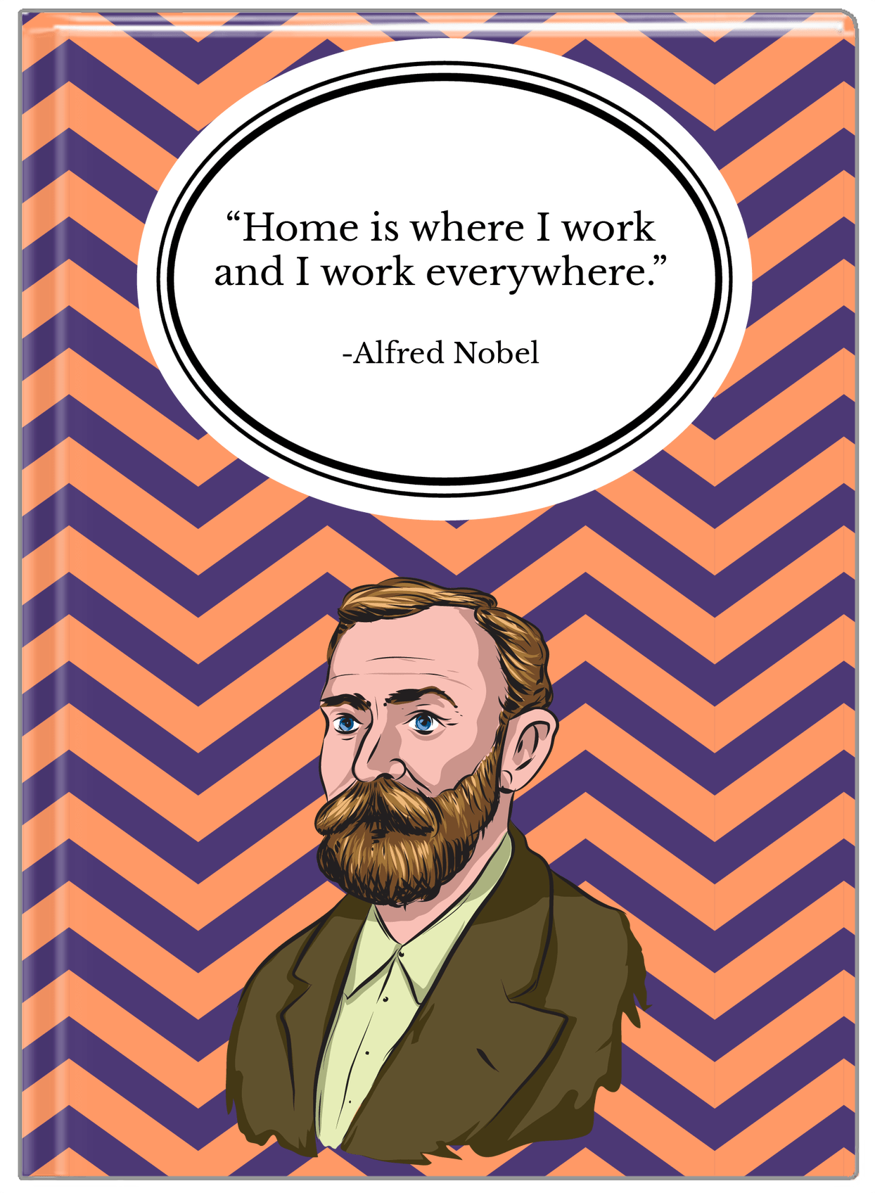 Famous Quotes Journal - Alfred Nobel - Front View