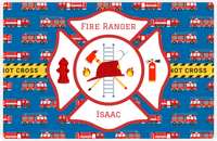 Thumbnail for Personalized Fire Truck Placemat XIII - Fire Ranger - Red Insignia -  View