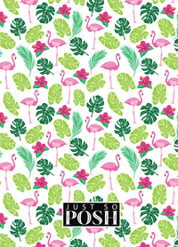 Thumbnail for Personalized Flamingos Journal I - Hibiscus - Ribbon Nameplate - Back View