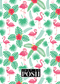 Thumbnail for Personalized Flamingos Journal VIII - Square Nameplate - Back View