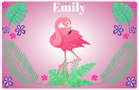 Thumbnail for Personalized Flamingos Placemat VI - Pink Vignette -  View
