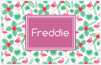 Thumbnail for Personalized Flamingos Placemat VIII - Rectangle Nameplate -  View