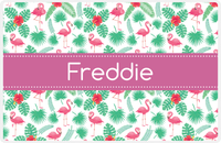 Thumbnail for Personalized Flamingos Placemat VIII - Ribbon Nameplate -  View
