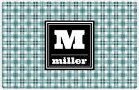 Thumbnail for Personalized Flannel / Plaid Placemat V - Initial Squared -  View