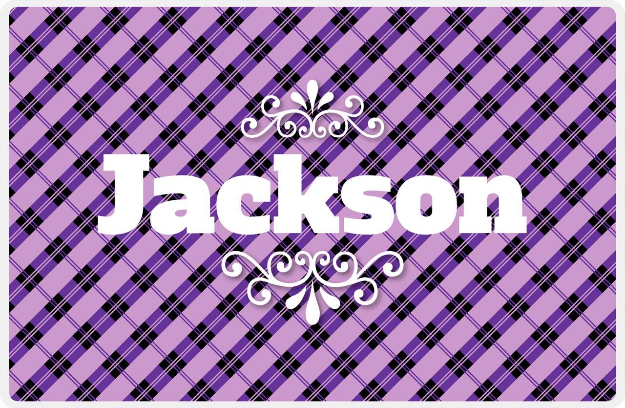 Personalized Flannel / Plaid Placemat VII - Western Flare -  View
